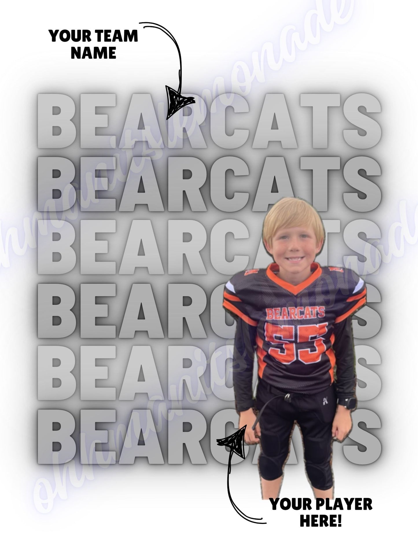 Spirit Wear Team Logo With Athlete